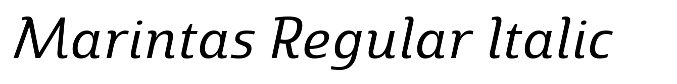 Marintas Regular Italic